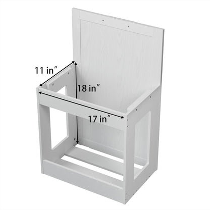 XM-ICE Tilt Out Trash Cabinet with Quick Installation and Deodorising Function, Wooden Trash Kichen Cabinet Holds Up to 2x13 Gallons Bins, Freestanding Trash Cabinet, White - WoodArtSupply