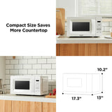 COMFEE' EM720CPL-PM Countertop Microwave Oven with Sound On/Off, ECO Mode and Easy One-Touch Buttons, 0.7 Cu Ft/700W, Pearl White COMFEE'