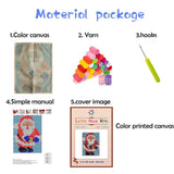 Animal White Tiger Latch Hook Rug Kit for Adults Easy Carpet Cushion with Printed Canvas Crochet Yarn Craft DIY Hooking Tapestry for Home Floor Decoration Pets Pads 52x38cm Generic