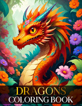 Majestic Dragons: Dragon Coloring Book for Adults & Kids - 50 Mystical Designs - Stress Relief, Relaxation, and Fantasy Adventure WoodArtSupply