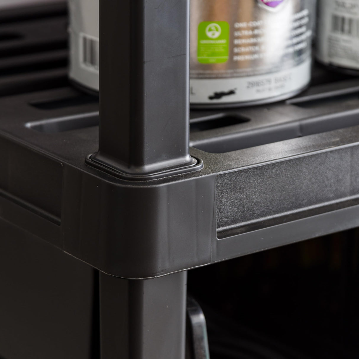 IRIS USA 5-Shelf Heavy Duty Plastic Storage Shelves, 750lb Capacity, 68" H x 36" W x 18" D, Large Modular Shelving Unit Storage Organizer for Garage, Home, Warehouse & Gym, Storage Rack - Black Iris Ohyama