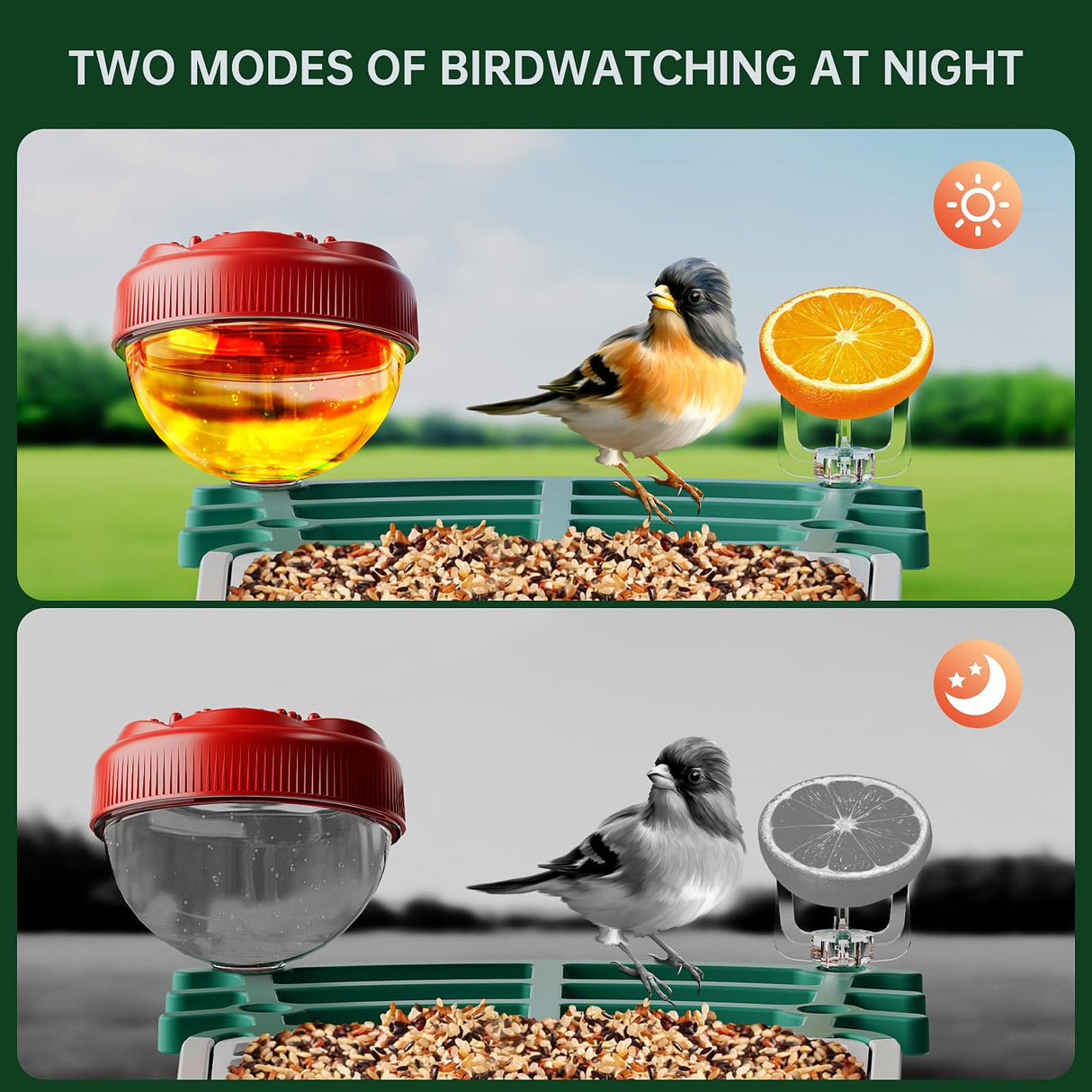 Smart Bird Feeder with Camera for Outdoors,Squirrel Proof Bird Feeders for Outside Hummingbird Birdhouse with Solar Powered, 2.5k HD Auto Capture&Ai Identification,Watching Gifts for Bird Lovers Bsemax