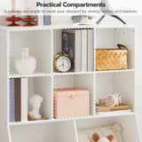 HOOBRO Kids Bookshelf, Toy Storage Cabinet, Kids Toy Organizer, 8 Cubicles, Bookcase Footboard, Bookshelf for Kids, for Playroom, Bedroom, Nursery, School, White WT35CW01G1 HOOBRO