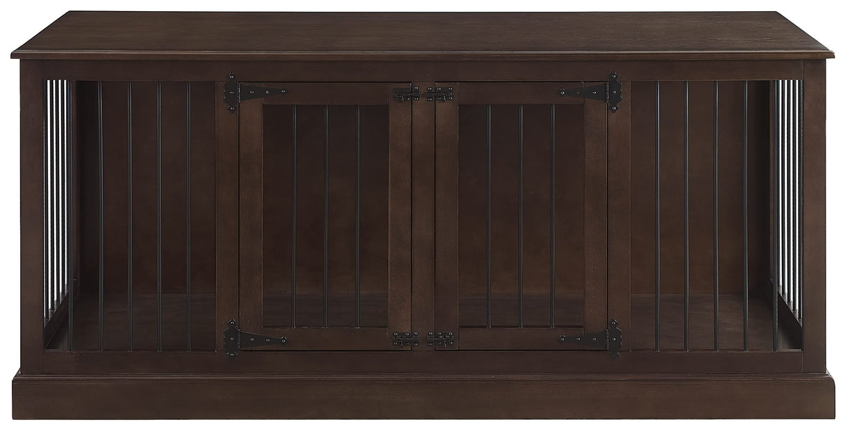 Crosley Furniture Winslow Medium Credenza Dog Crate Kennel for Pets, Dark Brown Crosley Furniture