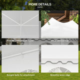 Outsunny 22 x 16 ft Party Tent, Wedding Tent with Sidewalls, Heavy Duty Event Tent with 2 Doors and 6 Windows, Outdoor Gazebo Tent for Party, White Outsunny