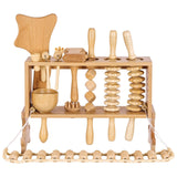 Meifuly 13 in 1 Wood Therapy Massage Tools with Luxury Storage Shelf, Complete Maderotherapia Wooden Massager Kit for Body Shaping, Lymphatic Drainage, Muscle Pain Relief, Anti-Cellulite Meifuly
