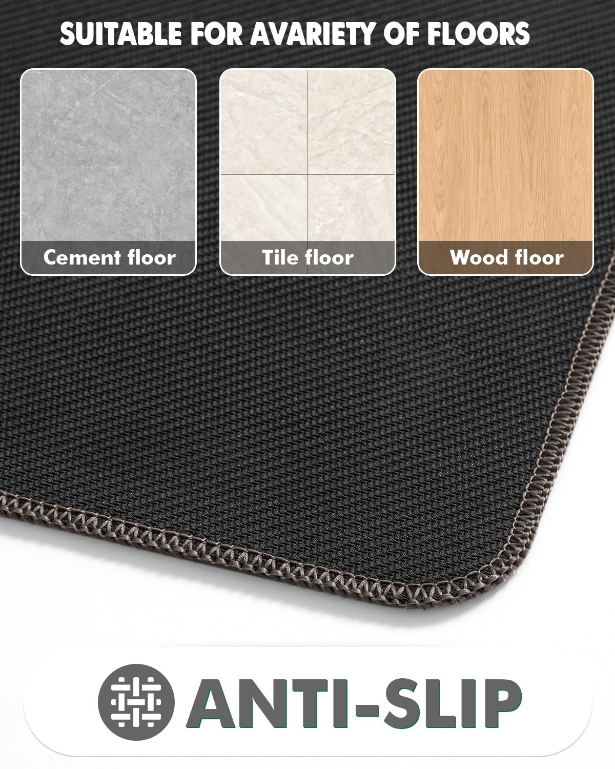 LUMI Indoor Door Mat, Non Slip Rubber Backing Ultra Thin Door Mat, Easy Clean Low Profile Door Mats for Inside House, Patio, Brown 24"x36" LUMI