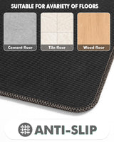 LUMI Indoor Door Mat, Non Slip Rubber Backing Ultra Thin Door Mat, Easy Clean Low Profile Door Mats for Inside House, Patio, Brown 24"x36" LUMI