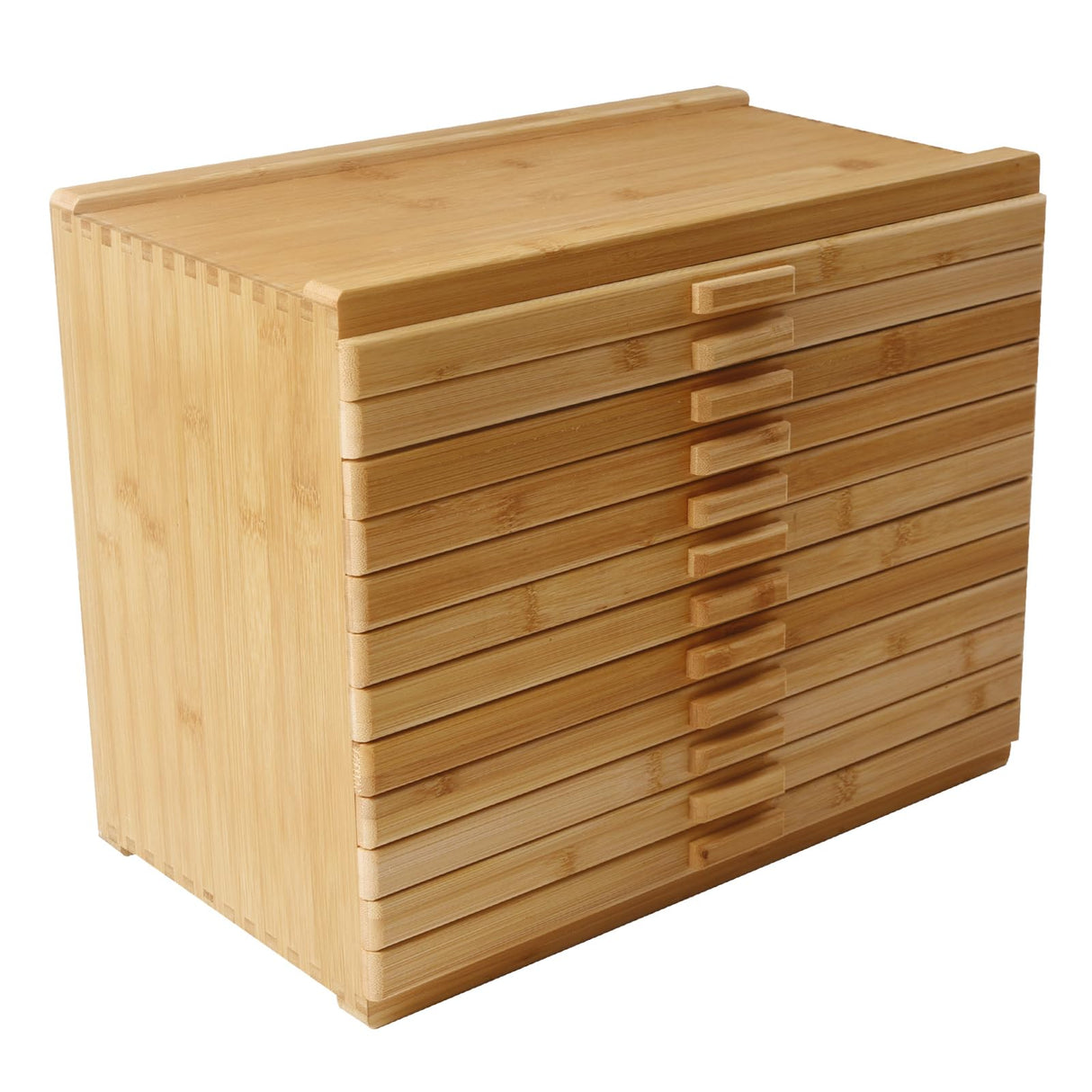 Vencer 12-Drawer Bamboo Artist Supply Storage Box - Effortlessly Organize and Store Pencils,Pens,Pastels,Markers,Brushes,and Tools with Adjustable Compartments and Generous Capacity,VAO-020 Vencer