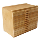 Vencer 12-Drawer Bamboo Artist Supply Storage Box - Effortlessly Organize and Store Pencils,Pens,Pastels,Markers,Brushes,and Tools with Adjustable Compartments and Generous Capacity,VAO-020 Vencer