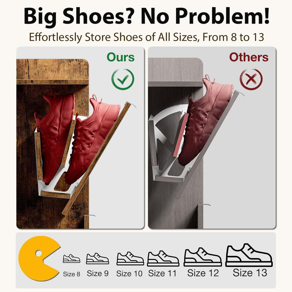 Entryway Shoe Storage Cabinet, Wooden Slim Organizer with 2 Hidden Drawers, Narrow Rack for Shoes, Flip Dresser for Entrance or Hallway, Space-Saving Storage Table, Rustic Brown HMFOR