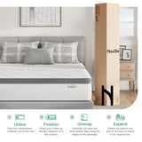 Novilla Twin Mattress for Kids, 10 Inch Twin Mattress Hybrid with Individually Pocket Innerspring, Pressure Relief & Motion Isolation, Medium Firm Feel Novilla
