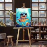 Natuyalo Paint by Numbers for Adults Beginner, Sea Turtle Acrylic Painting by Number Kits Animal DIY Art Craft Kits Suitable for Home Wall Decoration Frameless (16x20 Inch) Natuyalo