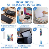 50 Pcs Sublimation Blank Bookmark Heat Transfer Aluminum Metal Bookmarks DIY Bookmarks with Hole and Colorful Tassels Single-Sided Printing Personalized Tassels Blank Bookmarks for Crafts Gift Telooco