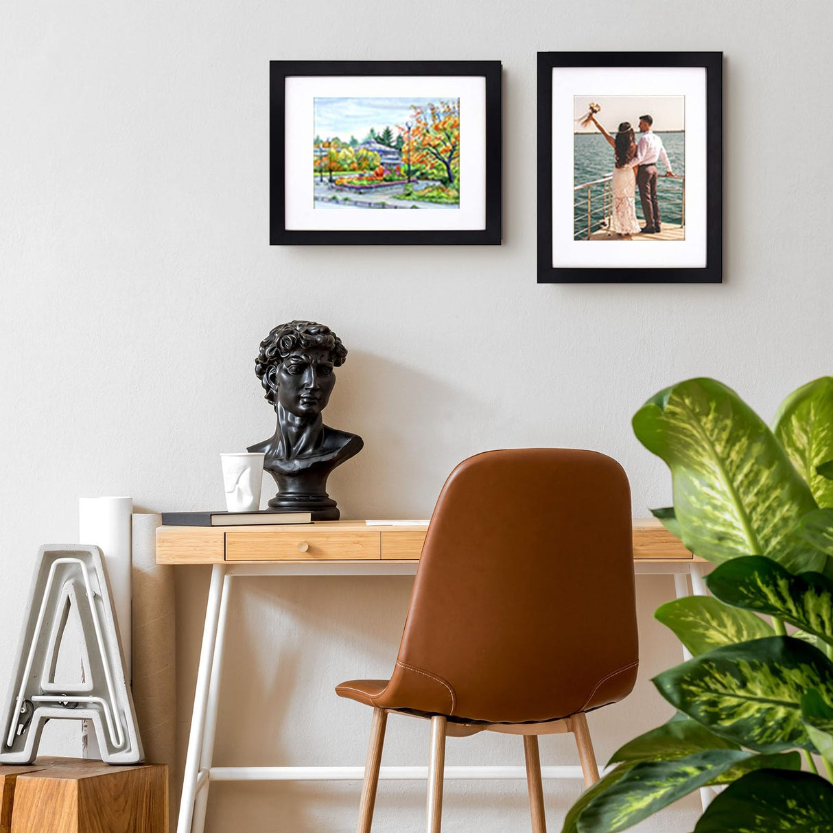 Golden State Art 11x14 Photo Wood Frame with Mat for 8x10 Picture BLACK Golden State Art