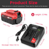 LabTEC 2-Pack 6.0Ah 20V Lithium Battery PCC685L and Battery Charger Kit Compatible with Porter-Cable Labtec