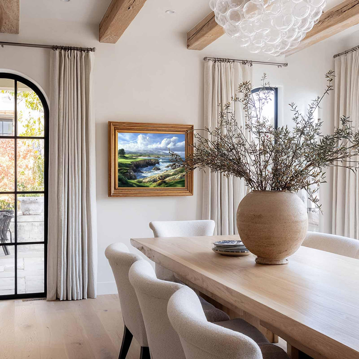 Golf Paint by Numbers Kit for Adult, Beach Landscape Paint by Number, Golf Course Poster Wall Art, Blue Sky - White Clouds Acrylic Painting for Holiday Gift Home Decor(16x20inch) Cawpom