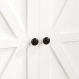 IRONCK Modern Bookshelf with Storage, 5-Tier Farmhouse Bookcase, Storage Cabinet for Home Office, Living Room, White IRONCK