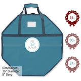 Hearth & Harbor Wreath Storage Container - Hard Shell Christmas Wreath Storage Bag with Interior Pockets, Dual Zipper and Handles - 36" Premium Wreath Storage Organizer Box Hearth & Harbor