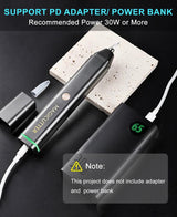 Generic Portable Ultrasonic Cutter 30W 40KHZ for Leather 3D Printing Plastic DIY Cutting, with 40pcs Replacement Knife and Fixtures, Black Generic