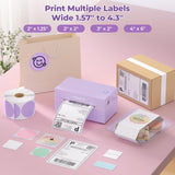 MUNBYN Bluetooth Thermal Label Printer, 130B Wireless 4x6 Shipping Label Printer for Shipping Packages Small Business Office or Home, Compatible with iPhone Android iPad Windows macOS Chrome Etsy eBay MUNBYN