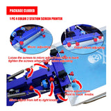 Tianiuseen 4 Color 2 Station Screen Printing Kit Desktop Screen Printer Silk Printing Press Equipment Material 18 * 20 inch Flash Dryer UV Exposure Unit for T-Shirt DIY Tianiuseen