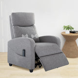 Zanzio Massage Modern Adjustable Heated Recliner Home Theater Single Sofa Chair Lounge with Padded Seat, Grey Zanzio