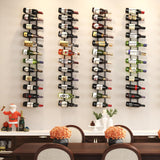 JKsmart 24 Bottles Wall Mounted Wine Rack, Adjustable Height Wine Rack Wall Mounted for Wine Bottles, Liquor, Champagne, Matte Metal Black Wine Wall Rack for Kitchen, Pantry, Bar, Wine Cellar JKsmart