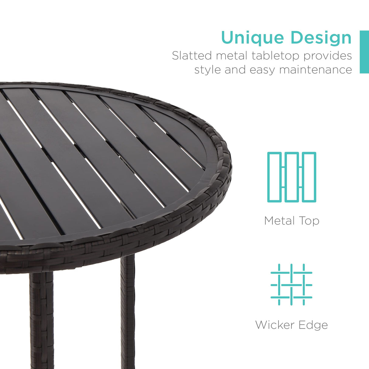 Best Choice Products 3-Piece Patio Bar Table Set, Outdoor Wicker Bar Height Bistro Furniture for Backyard, Poolside, Balcony w/Barstools, Cushions, Steel Frame – Brown/Beige Best Choice Products