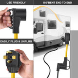 Rophor NEMA 14-30P to 14-50R EV Charger Adapter Cord, 30 AMP Dryer to 50 AMP EV/RV Conversion Adapter, Perfect Use for Level 2 EV Charging Rophor
