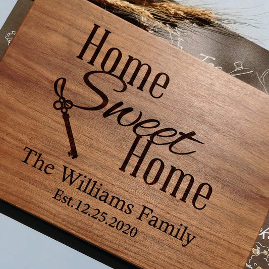 Housewarming Gifts, Personalized Cutting Board for Men, Parents, Couples, Newlyweds, New Home Decor, New Apartment, First Home - Home Sweet Home - WoodArtSupply