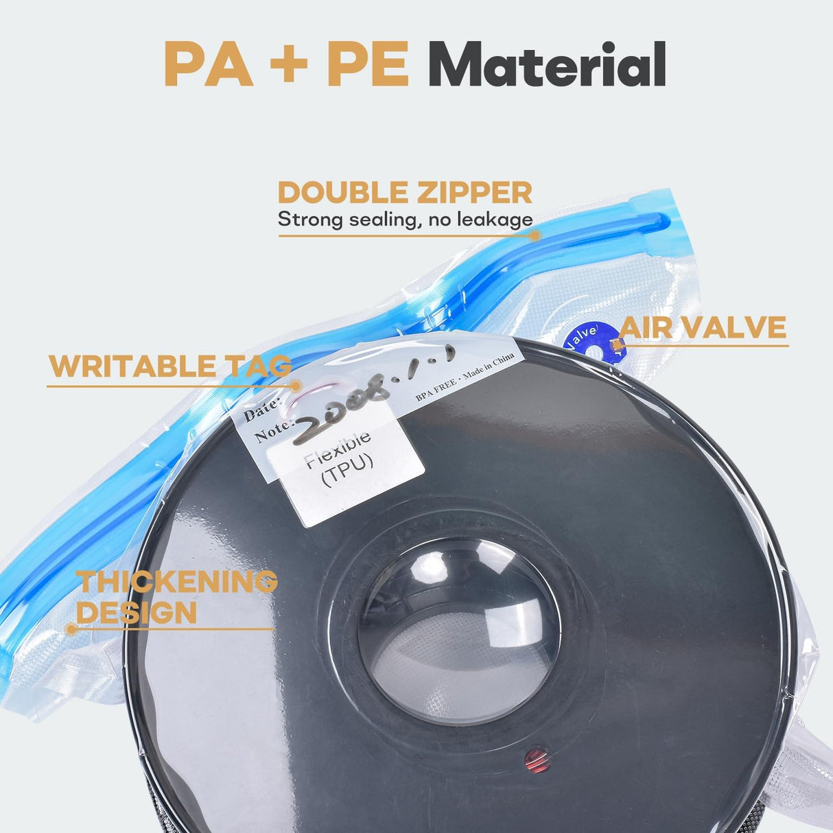 Vacbird 3D Filament Vacuum Storage Bags Kit with USB Pump, 20 Pcs Storage Bags for 3D Printer Filament, Compression Storage Bags Keep Filament Dry Vacbird