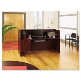 Alera ALE Valencia Series Reception Desk w/Counter,71w x 35 1/2d x 42 1/2h, Mahogany Alera