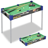 RAYKEEP 32” Mini Pool table, Removable Portable Billiards Table for Kids Adults, Compact and Space Saving Pool Table with 2 Cues, 16 Balls, Triangle, Chalk, Brush for Family Indoor Game(Green RAYKEEP