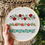 BENECREAT 4 Style 27Pcs Flower Border Water Soluble Hand Sewing Stabilizers, Long Rattan Flowers Tear Away Water Soluble Embroidery Patterns for Carves, Shirts, Coats, Bags, Towels BENECREAT