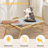 YKHALLYBEE Puzzle Table 2000 Pieces Wooden Jigsaw Puzzle Board with Legs, 41”x 27.6” Puzzle Board with 4 Drawers and Cover, Foldable Leg Puzzle Table for Adults Natural HALLYBEE