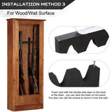 OCQOTAT Foam Gun Rack With Buttstock Base 1 Set, High Density Foam 5 Rifle Rack And Buttstock Holder With Magnetic Strip Hook For Gun Safe Accessory Storage Weapons Gun Safe Rack With Foam Padding OCQOTAT