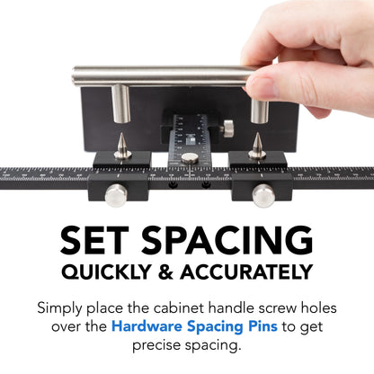 True Position Tools The Original Cabinet Hardware Jig - Made in USA - Most Accurate Tool for Knobs and Pulls - Hand Calibrated - WoodArtSupply