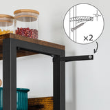 HOOBRO 68.1-Inch Rustic Brown Bakers Rack with Power Outlets and 7-Tier Storage Shelves HOOBRO