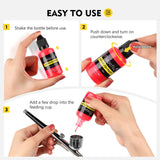 Magicfly Airbrush Paint, 16 Colors Acrylic Airbrush Paint Set (30 ml/1 oz), Ready to Spray, Opaque & Neon Colors, Water-based, Premium Kit for Beginners, Hobbyist and Artists Magicfly