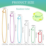 8 PCS Knitting Stitch Holder 6 Size Aluminum Yarn Stitch Holders Stitch Markers for Crocheting Practical Knitting Crochet Tools for Knitting Notions or Crochet Sliverdew