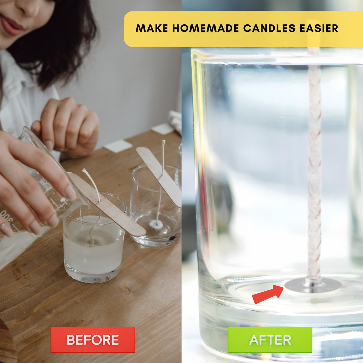 150pcs Metal Candle Wick Sustainer Tabs - Kare & Kind® retail packaging Kare & Kind