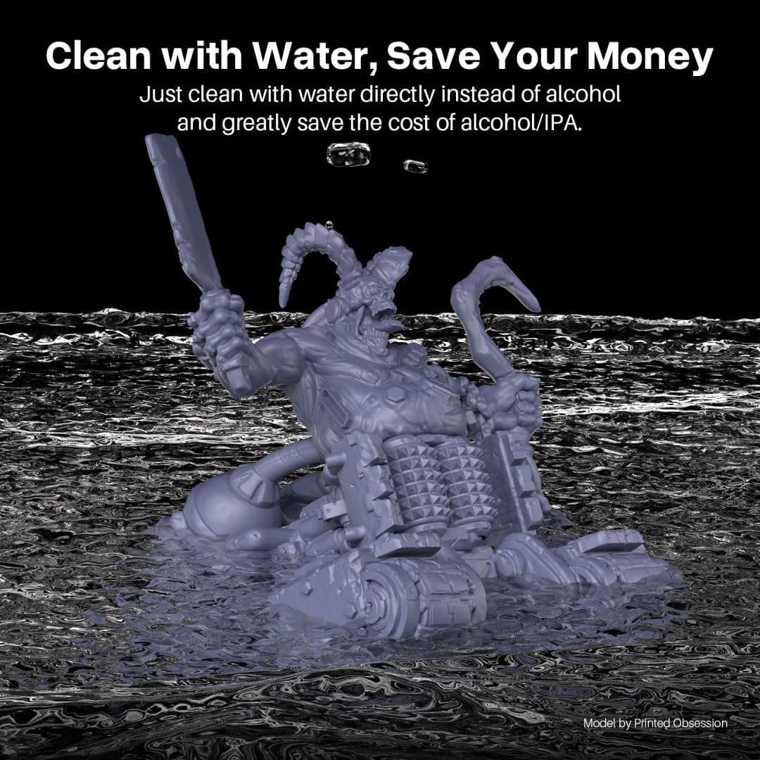 ELEGOO Water Washable 3D Printer Resin 2.0, Fast Curing Photopolymer Resin for Mars Saturn Jupiter MSLA DLP LCD 3D Printing, 385-405nm UV Curing 3D Printing Liquid, Beige 1000g ELEGOO