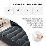ECHINGLE Sleeper Sofa Bed, 3-in-1 Velvet Pull Out Couch with Armrests, Storage Pockets and 2 Pillows, Adjustable Backrest, Sofa Bed Couch for Living Room, Bedroom(Black) ECHINGLE