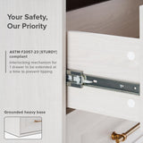 Mopio Blake 4 Piece Entertainment Center with Storage, Modern Farmhouse Wall Unit Dresser TV Stand with Tall Display Cabinets for up to 65" TVs, Trophy Display Case, Media Console Cabinet, Living Room mopio