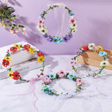FREEBLOSS 16 Set Flower Crowns Making Kit Make Your Own Flower Crown Wreath Headbands Handmade Hair Accessories DIY Floral Crown Garland Kit FREEBLOSS