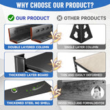 45" W Garage Shelving Metal Storage Shelves Heavy Duty 5-Tier Adjustable Shelving Units for Basement, Commercial, Warehouse, Industrial, Black PRESTELION