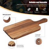 Didaey 6 Pcs Cutting Board Bulk Kitchen Thicken Chopping Board with Handles Wooden Charcuterie Serving Board Blank Wood Boards for Engraving Wedding Housewarming(15 x 7 Inch, Acacia Wood) Didaey