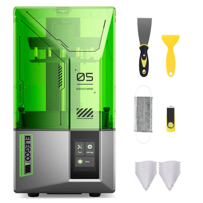 ELEGOO Mars 5 Resin 3D Printer, 4K 6.6" Mono LCD, Overheat Protection, Smart Mechanical Sensor, Auto-Leveling, Printing Size of 5.91 x 5.65 x 3.53 inch