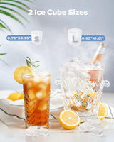 HOMEZAY Ice Maker Countertop, 9 Cubes Ready in 6 Mins, 26 lbs per Day, Ice Machine with 2 Ice Sizes and Self-Cleaning, Portable Ice Maker with Handle for Home, Kitchen, Camping, RV, Office, Black HOMEZAY